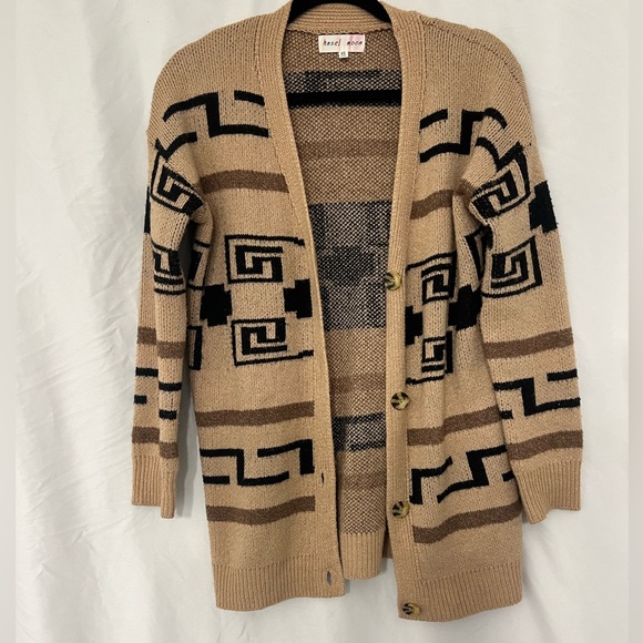 Hazel Moon Boho Southwestern Print Cardigan - Picture 2 of 5